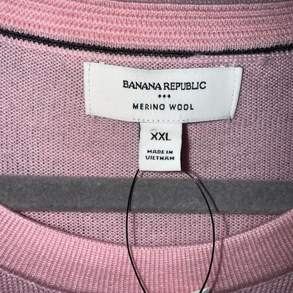 Banana Republic Women’s Pink 100% Merino Wool Light  Sweater Top Size XXL NWT - Picture 7 of 10